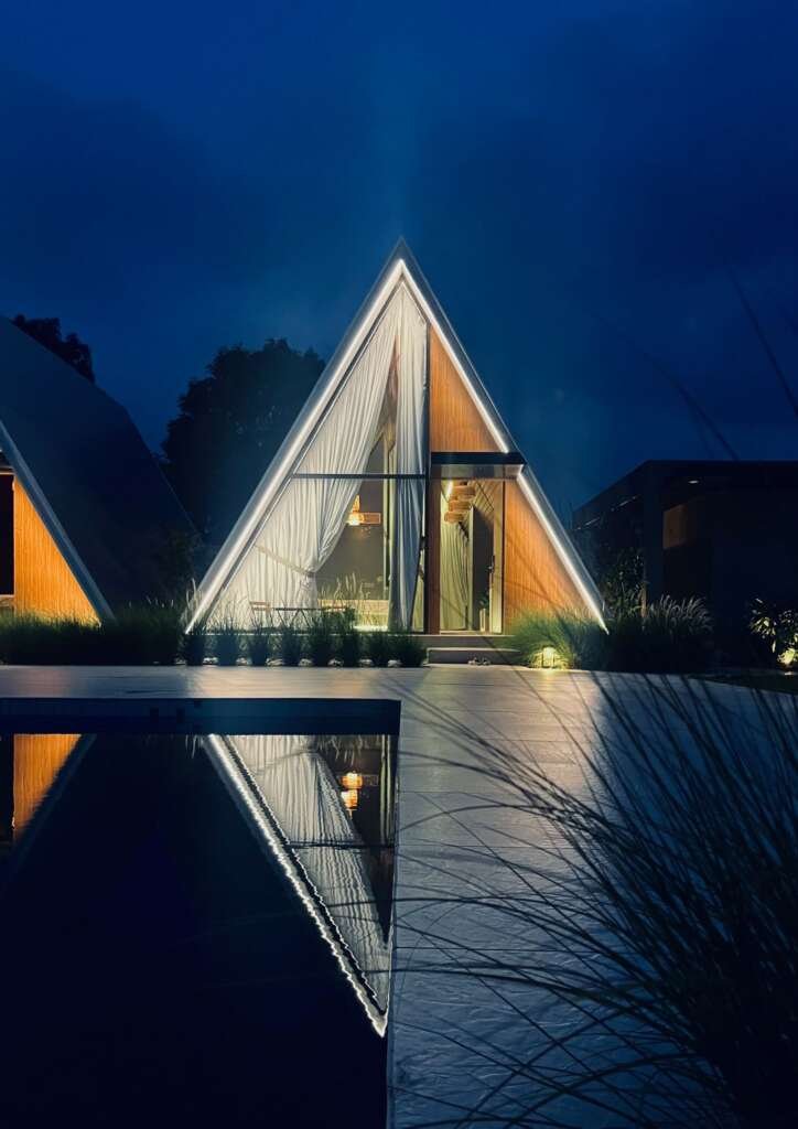 EcoMind Studio Crafts a Triangular Nature Retreat Rooted in Sustainability
