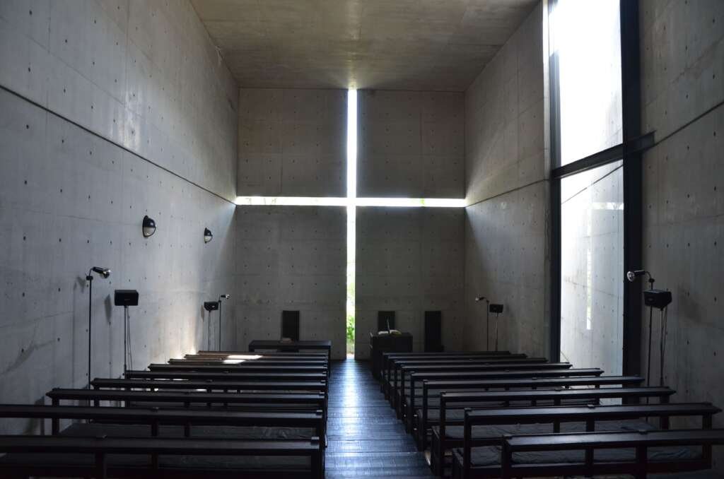 Tadao Ando's Church of the Light, he created something sacred using nothing more than concrete and a cross-shaped opening. 
