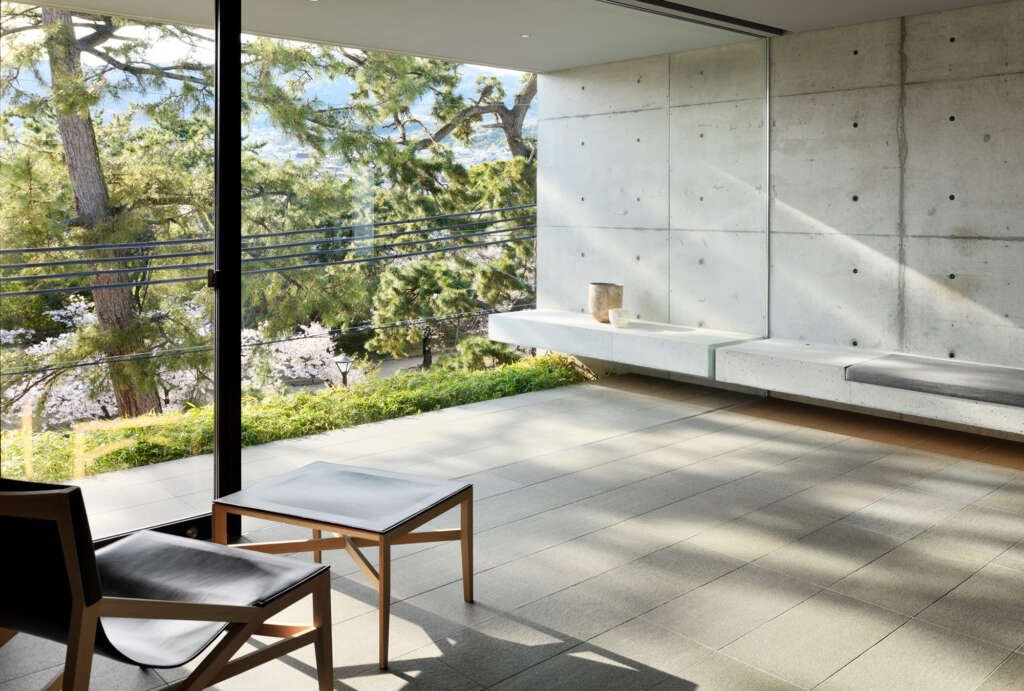 leisure space opening out to the exterior landscape setting