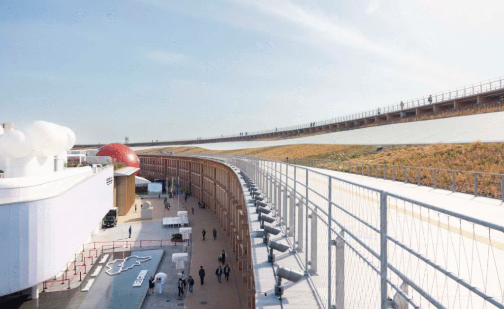 View from the top of The Grand Ring at the Osaka Expo 2025