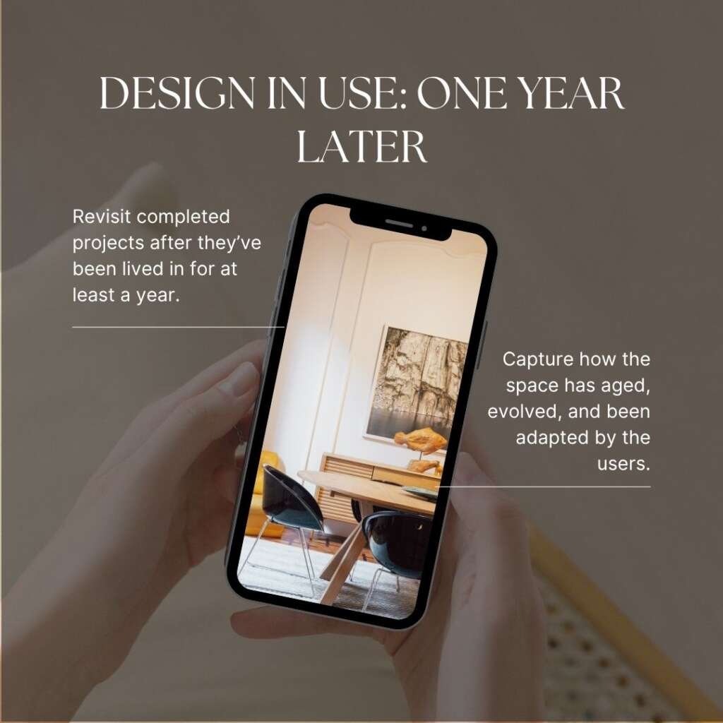 phone showing the image of a dining space