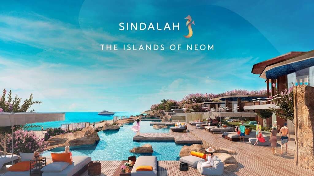 Sindalah Island, NEOM’s first luxury destination in the Red Sea. Explore its stunning architecture, sustainable design, world-class hotels, villas, and lifestyle experiences.