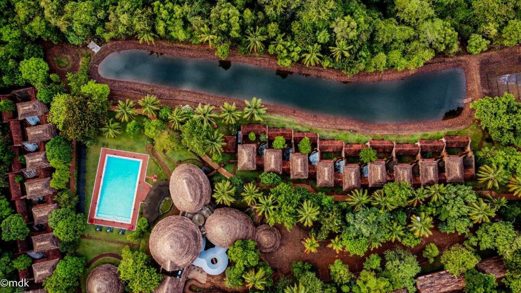 Swaswara Resort in Gokarna, blending natural stone and wood in eco-conscious architecture with stunning views of the Western Ghats