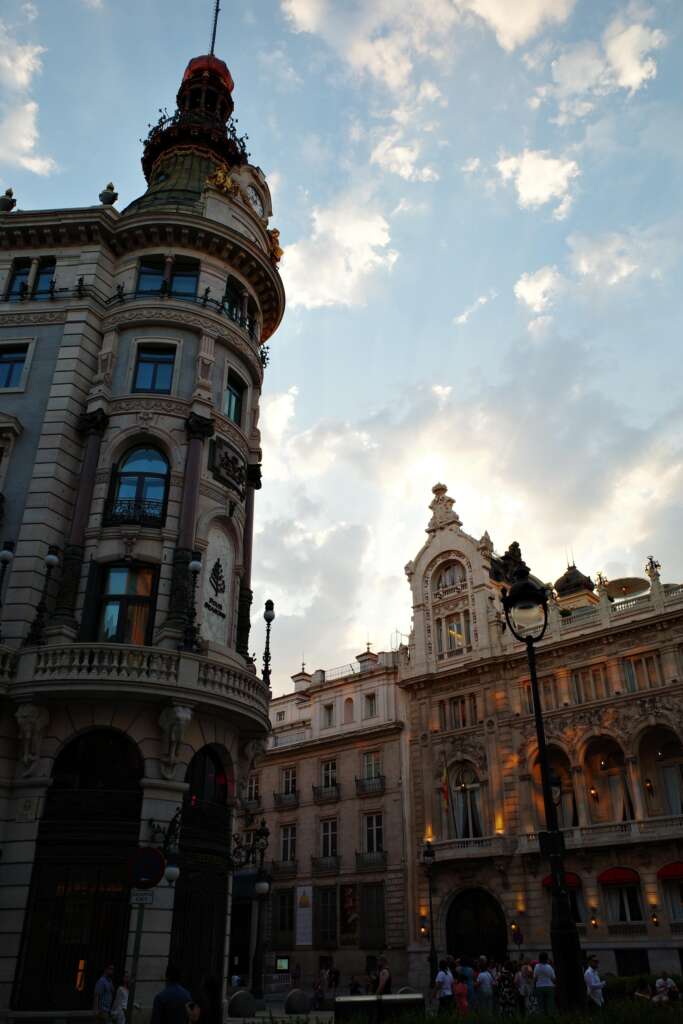 urban neighbourhood with classical buildings