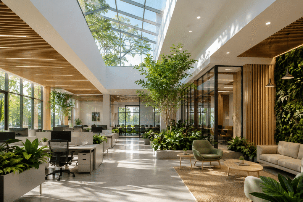natural light and biophilic design in workspaces