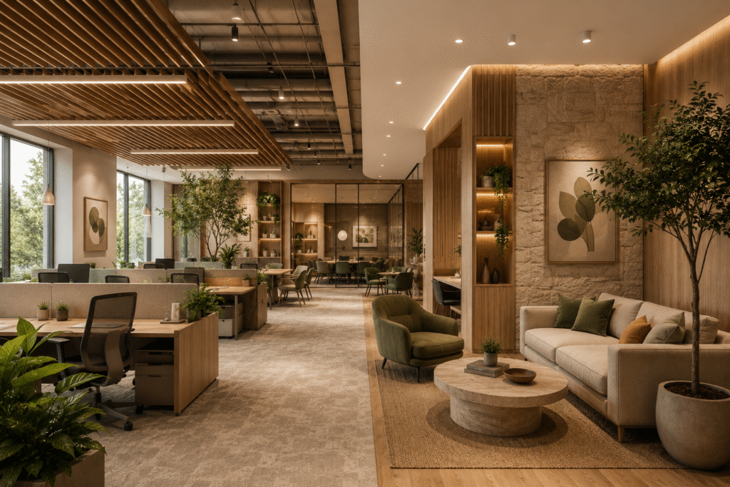 color and materiality in workspaces