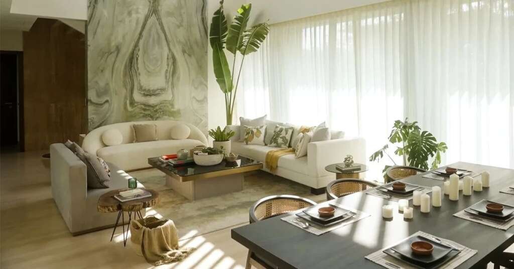 8 Celebrity Living Room Design Ideas You Can Actually Use At Home 5 inside virat kohli and anshuka sharma’s luxurious alibaug home