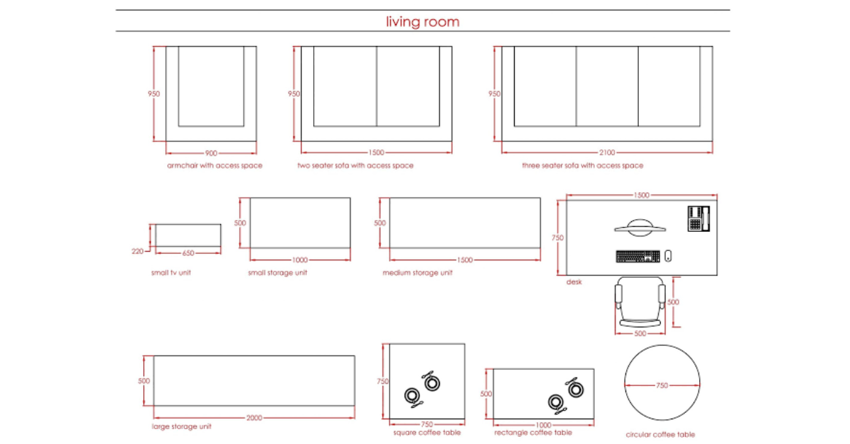 Interior Design Standard Dimensions