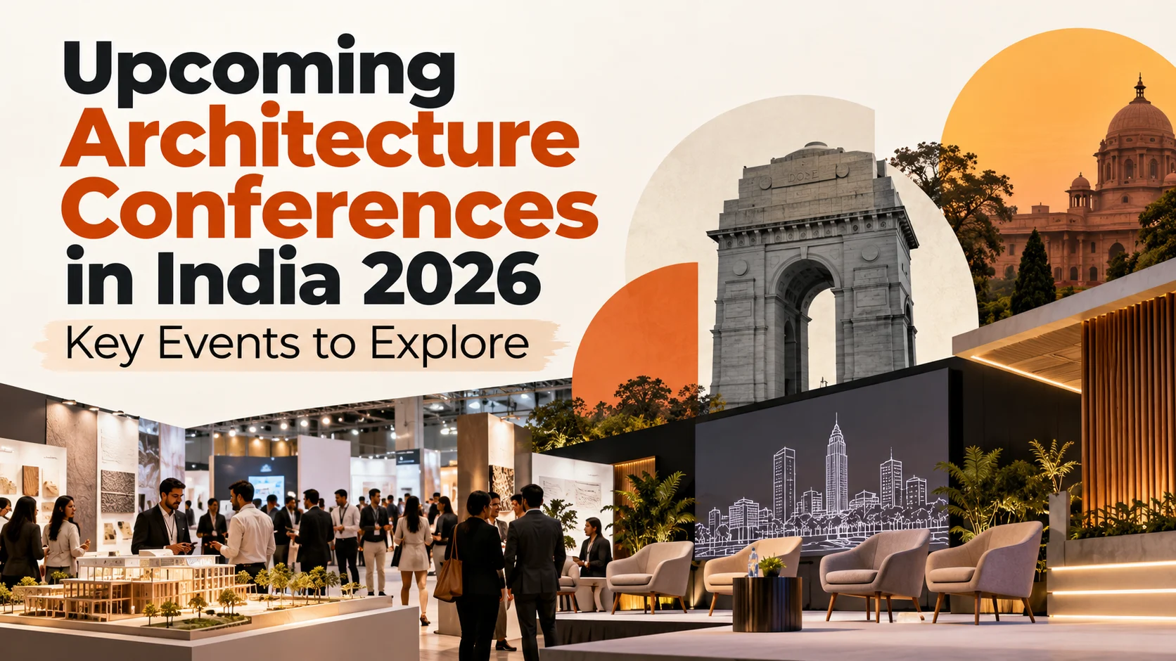 Upcoming architecture conferences in India 2026 featuring design exhibitions and industry events